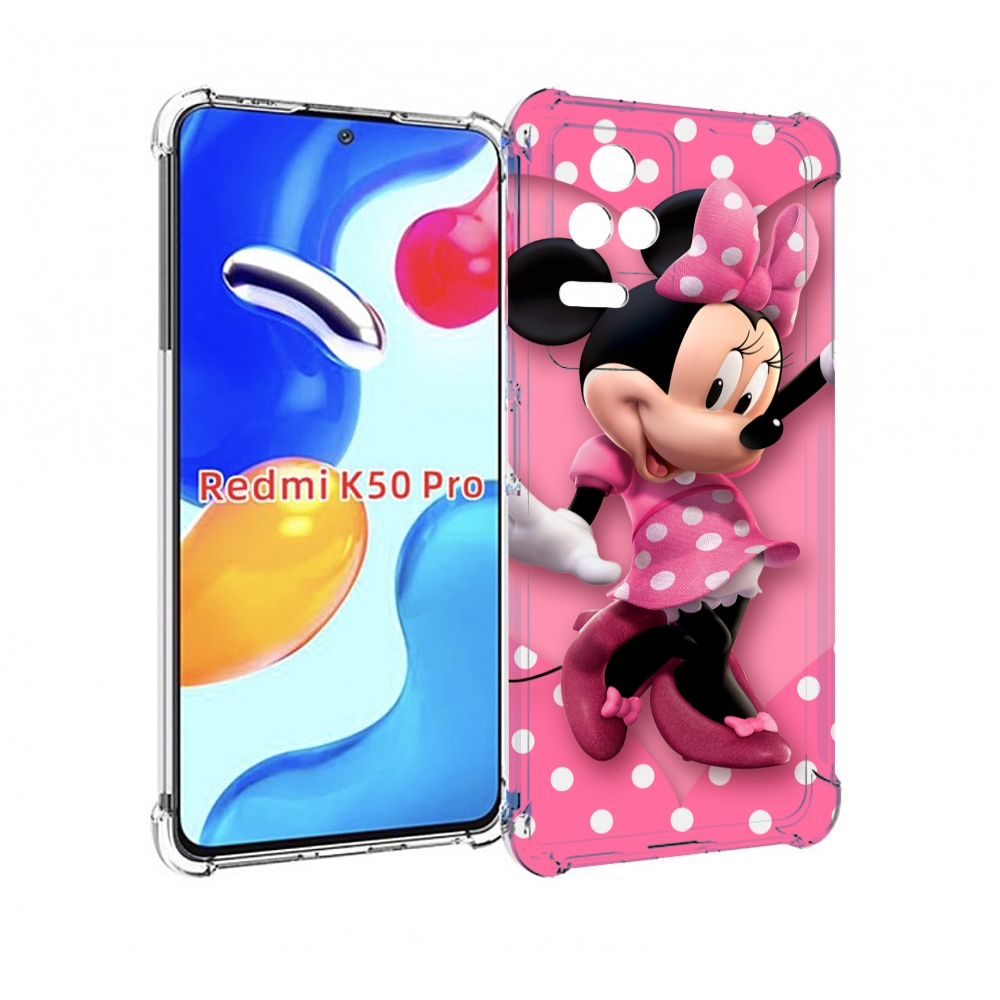 

Чехол MyPads Минни-Маус-в-сердце женский для Xiaomi Redmi K50 / K50 Pro, Прозрачный, Tocco