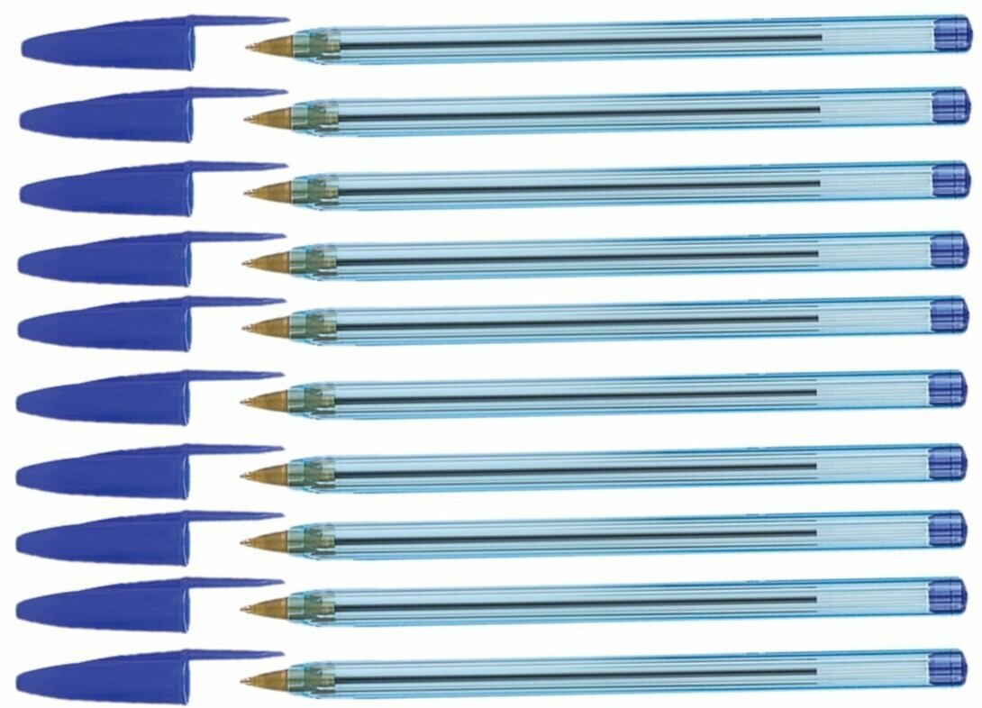 

Ручка шариковая OfficeSpace LC-Blue синяя, 0,7мм, 10 штук