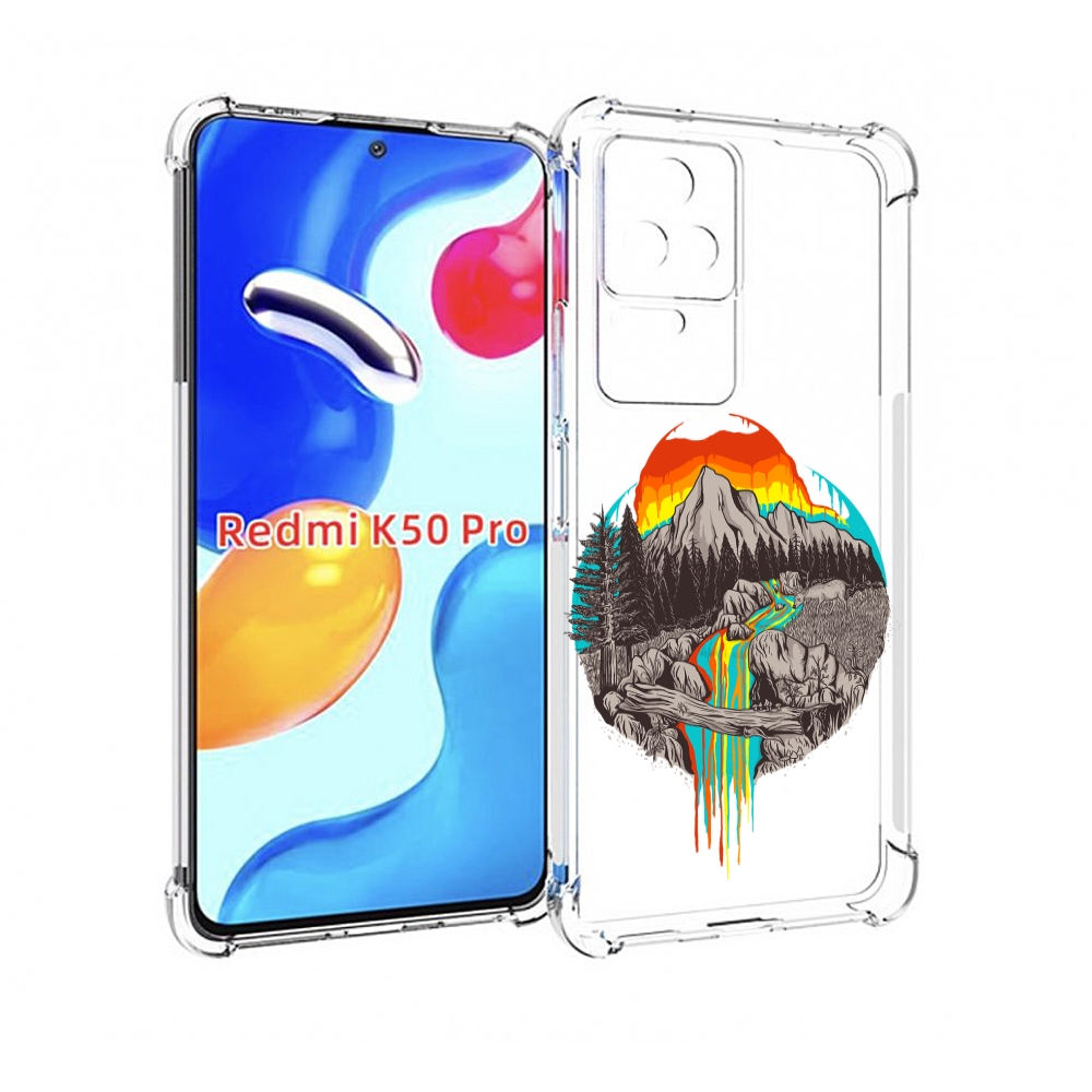 

Чехол MyPads Радужный водопад для Xiaomi Redmi K50/K50 Pro, Прозрачный, Tocco