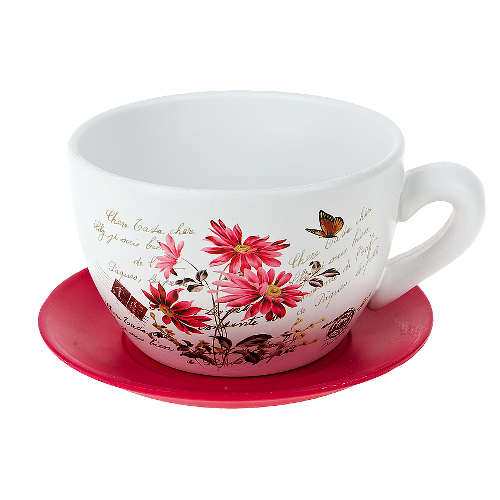 

Горшок для цветов с поддоном "Космея", 2100 мл