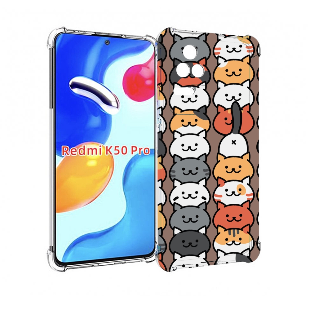 

Чехол MyPads Найди-кота для Xiaomi Redmi K50/K50 Pro, Прозрачный, Tocco
