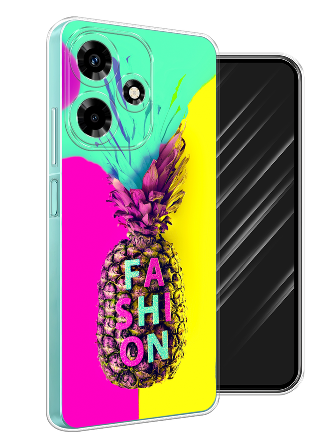 

Чехол Awog на Infinix Hot 30 "Кислотный ананас", Желтый;розовый;бирюзовый, 3104050-10