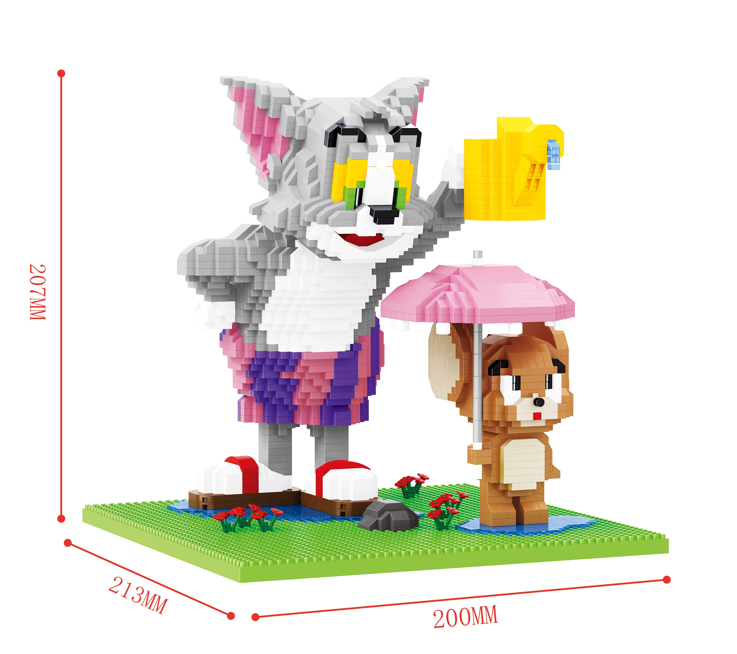 

Конструктор 3D из миниблоков Balody LP Том и Джерри 2908 элементов - BA200602, BA200602