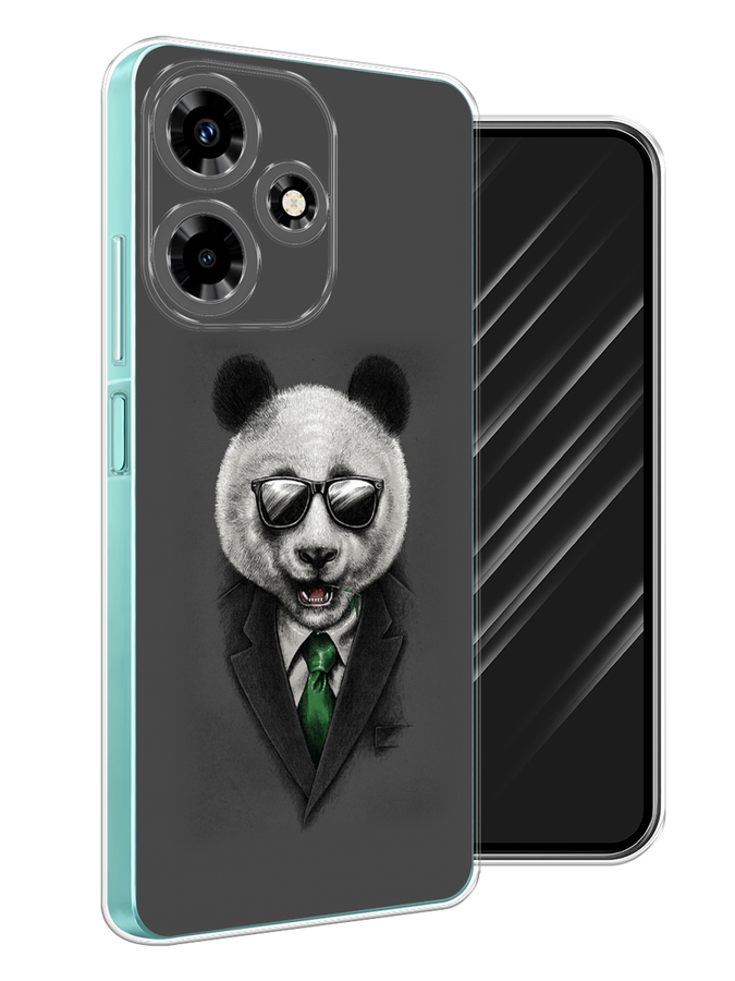 

Чехол Awog на Infinix Hot 30 "Деловая панда", Серый;зеленый, 3104050-10