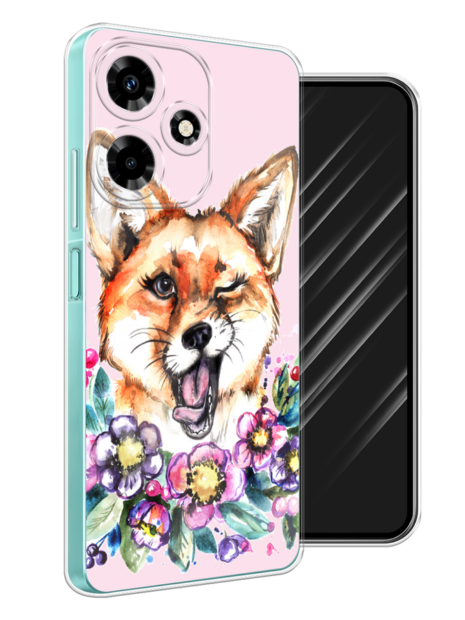 

Чехол Awog на Infinix Hot 30 "Подмигивающая лиса", Оранжевый, 3104050-10