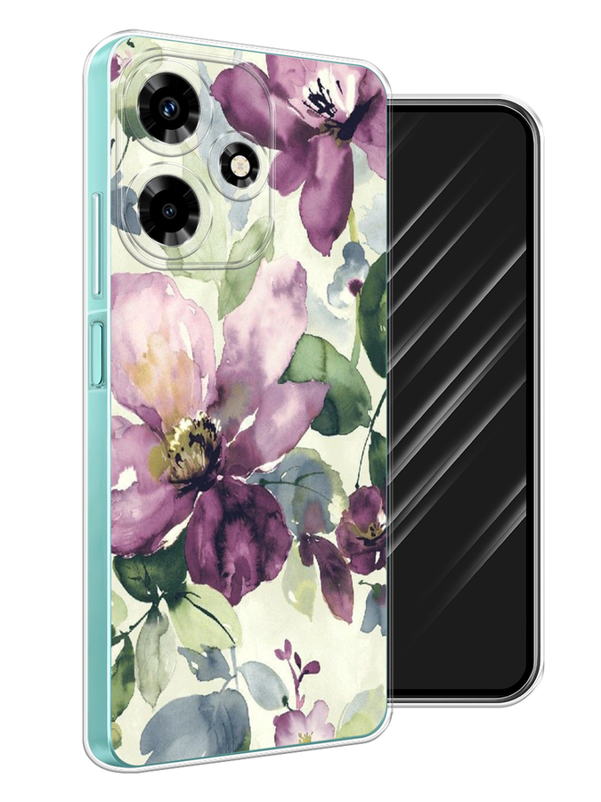 

Чехол Awog на Infinix Hot 30 "Сиреневые цветы-акварель", Фиолетовый, 3104050-10