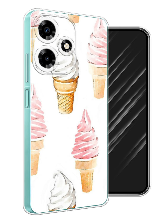

Чехол Awog на Infinix Hot 30 "Нарисованное мороженое", Белый;розовый, 3104050-10