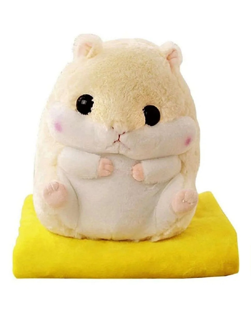 Подушка-игрушка с пледом Хомяк 3 в1