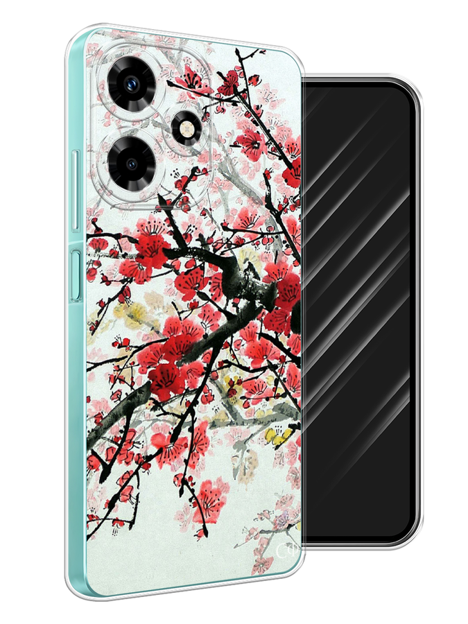 

Чехол Awog на Infinix Hot 30 "Сакура", Розовый;черный, 3104050-4