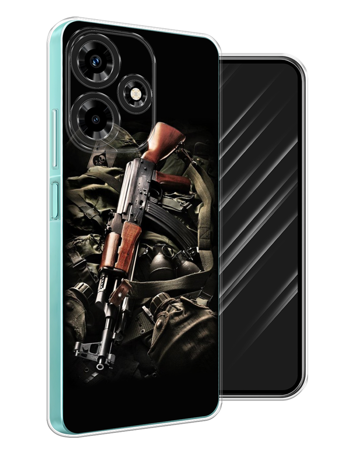 

Чехол Awog на Infinix Hot 30 "Автомат", Черный;коричневый;серый, 3104050-5
