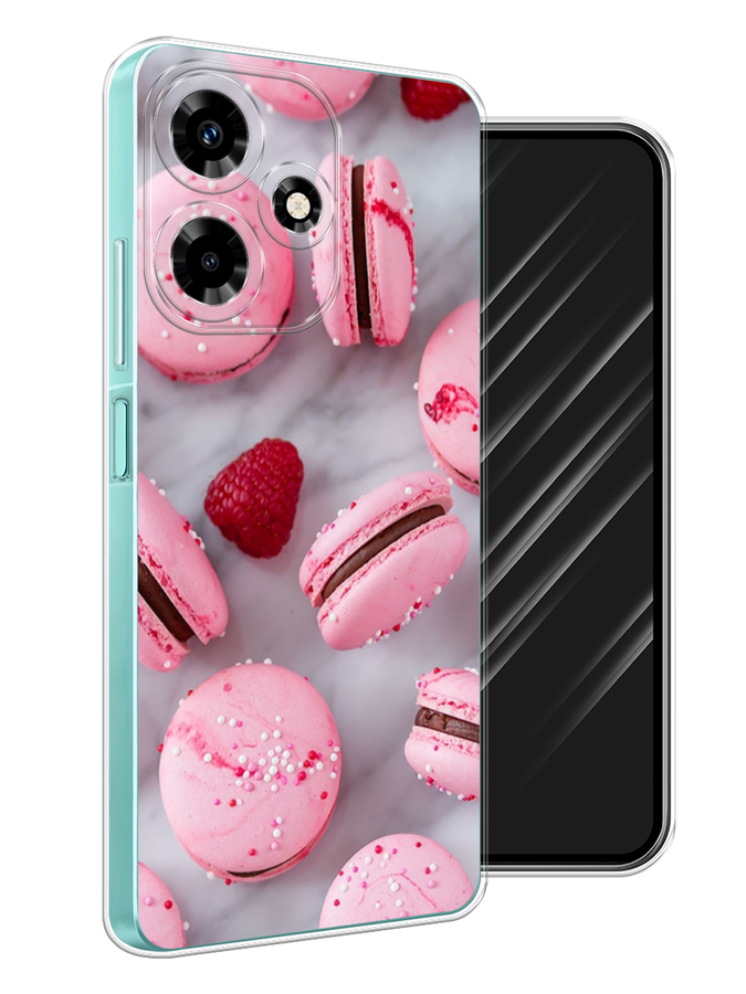 

Чехол Awog на Infinix Hot 30 "Макарони с малиной", Серый;розовый, 3104050-10