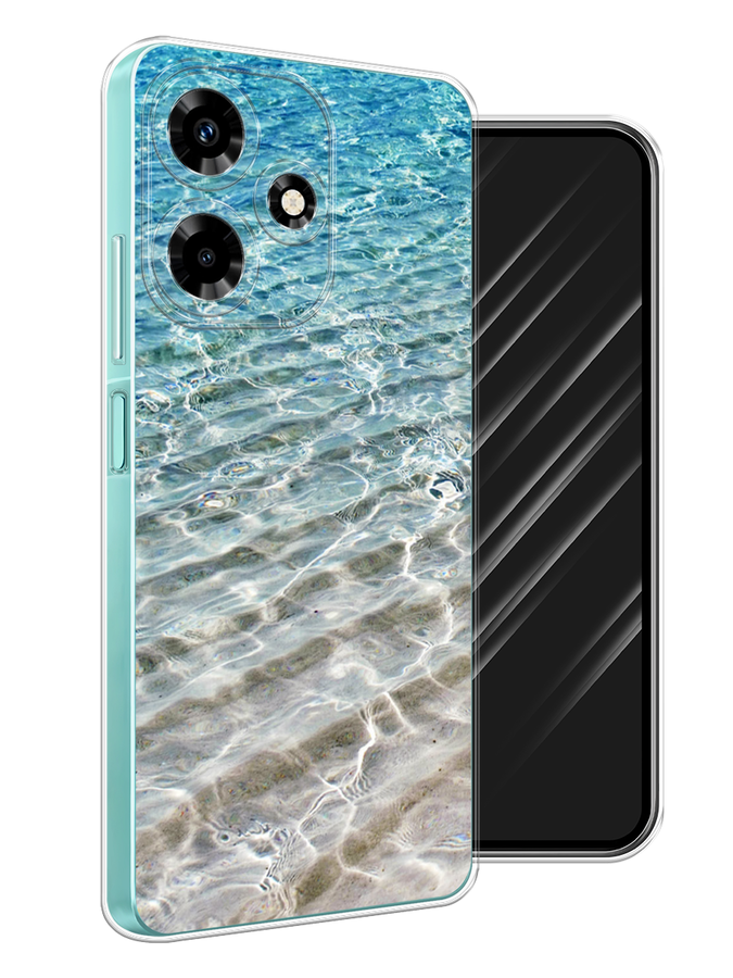 

Чехол Awog на Infinix Hot 30 "Волны 10", Бирюзовый, 3104050-4