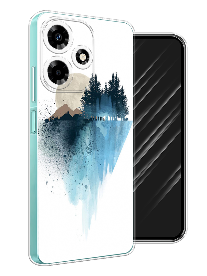 

Чехол Awog на Infinix Hot 30 "Горы 5", Голубой, 3104050-4