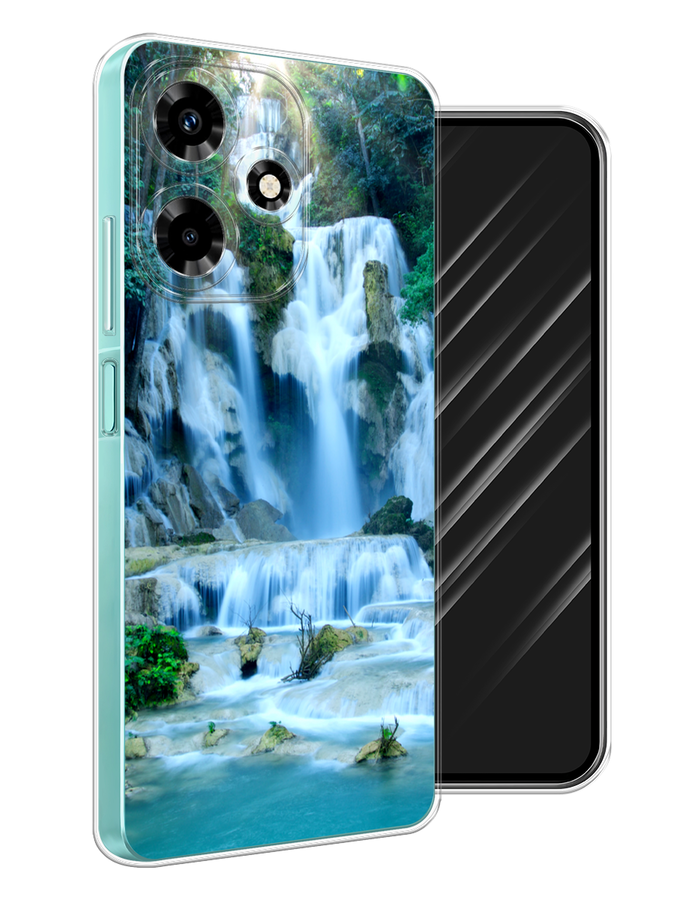 

Чехол Awog на Infinix Hot 30 "Водопад 8", Голубой;зеленый, 3104050-4