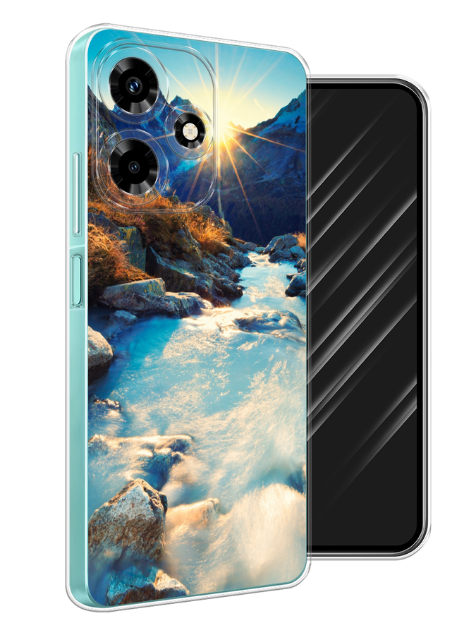 

Чехол Awog на Infinix Hot 30 "Восход 7", Коричневый;белый;голубой, 3104050-4