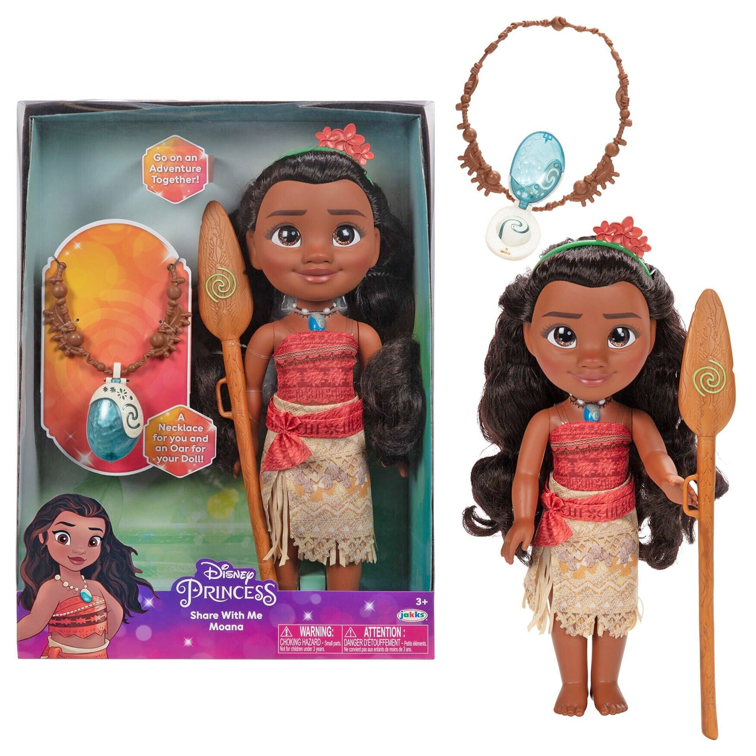 Набор коллекционный кукла Disney Моана и ее весло, ожерелье для девочки