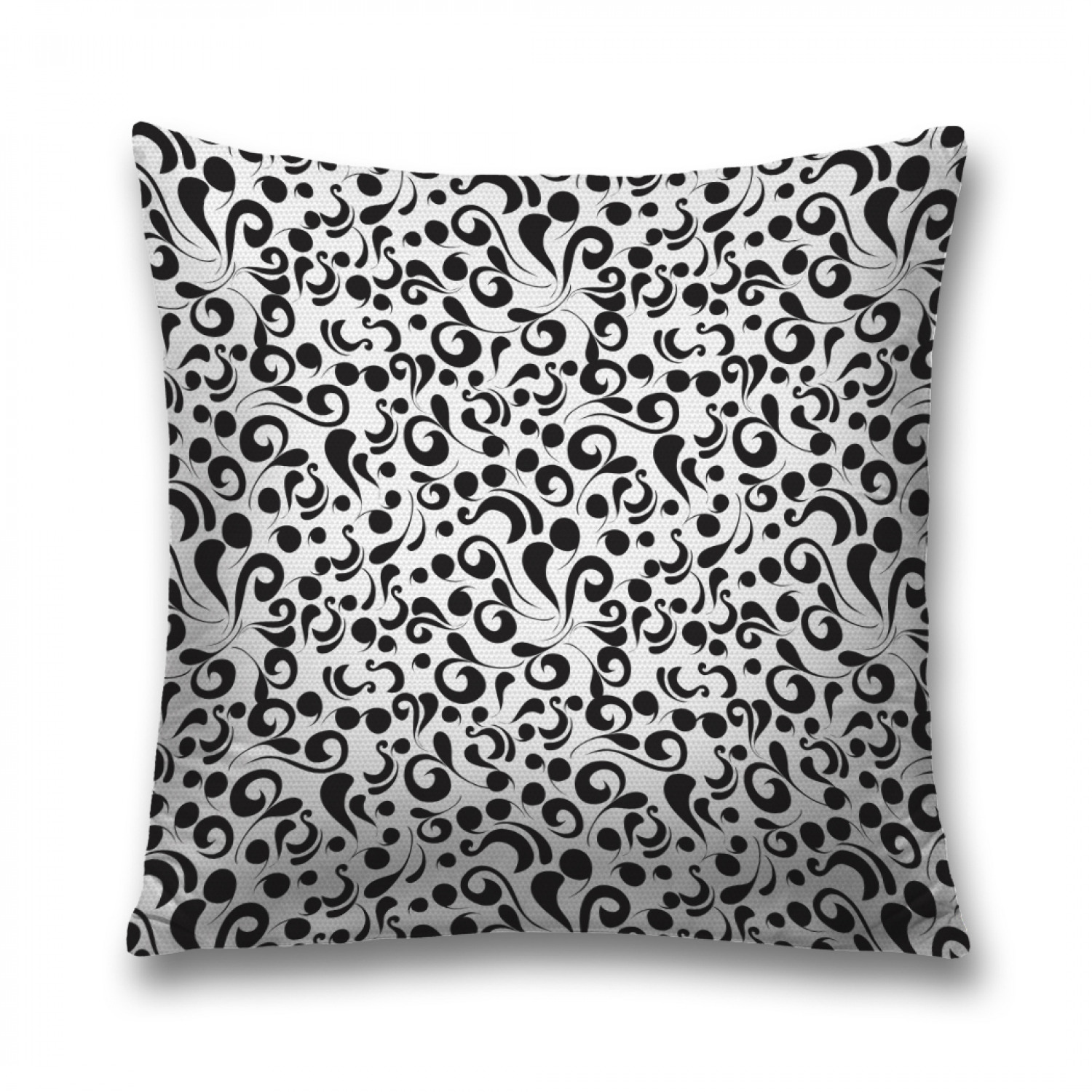 

Наволочка декоративная JoyArty "Сплошные завитки" на молнии, 45x45 см, Серый, Сплошные завитки