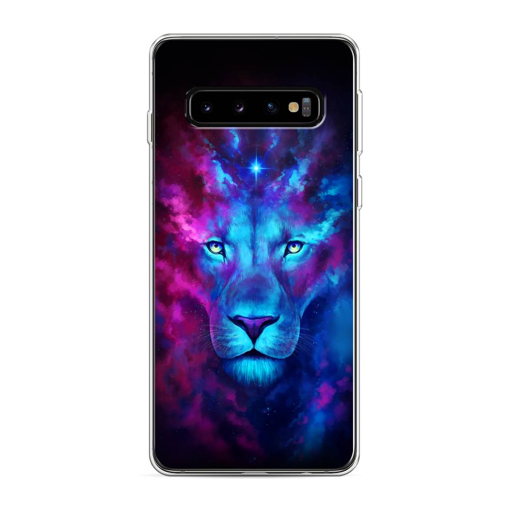 

Чехол Awog на Samsung Galaxy S10 "Космический лев", Разноцветный, 27050-1