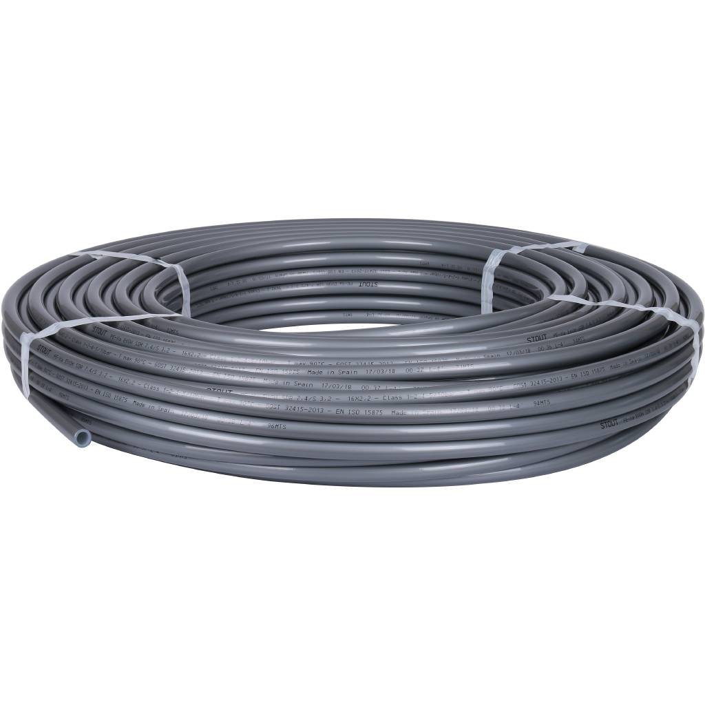 

Труба PEX-a STOUT 16х2,2 из сшитого полиэтилена (бухта 100м), Серый, 16х2.2