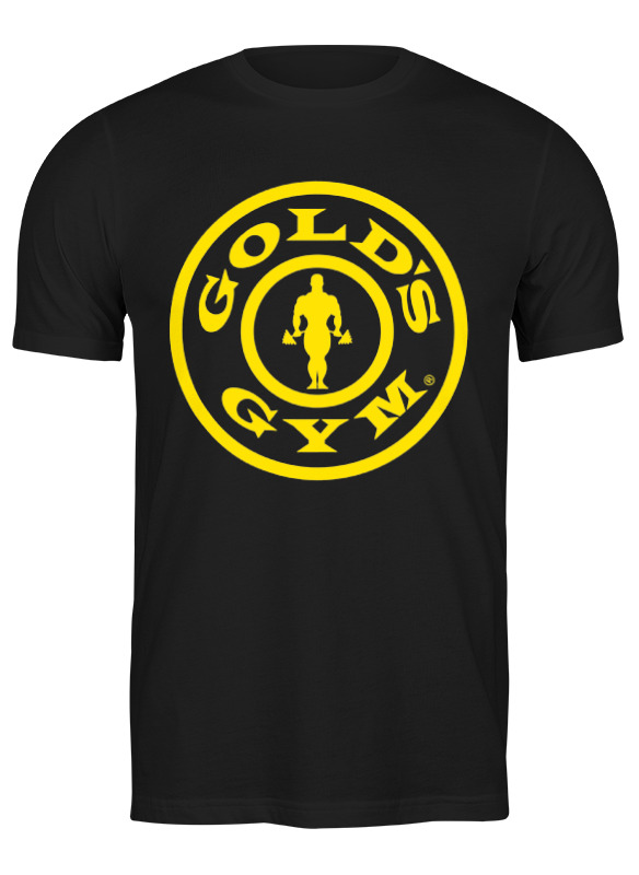 

Футболка мужская Printio Gold's gym / бодибилдинг черная L, Черный, Gold's gym / бодибилдинг