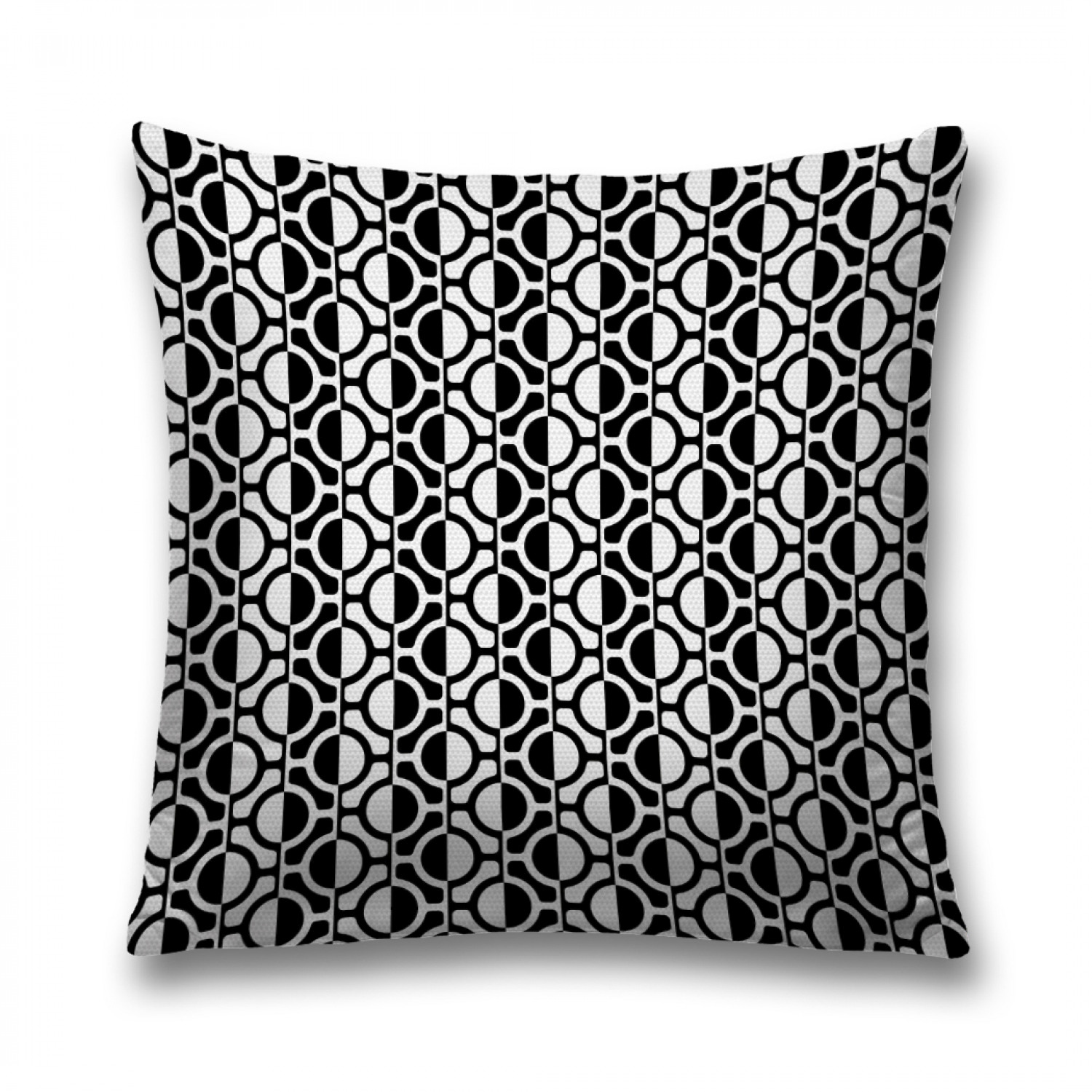 

Наволочка декоративная JoyArty "Противоположность кругов" на молнии, 45x45 см, Белый, Противоположность кругов