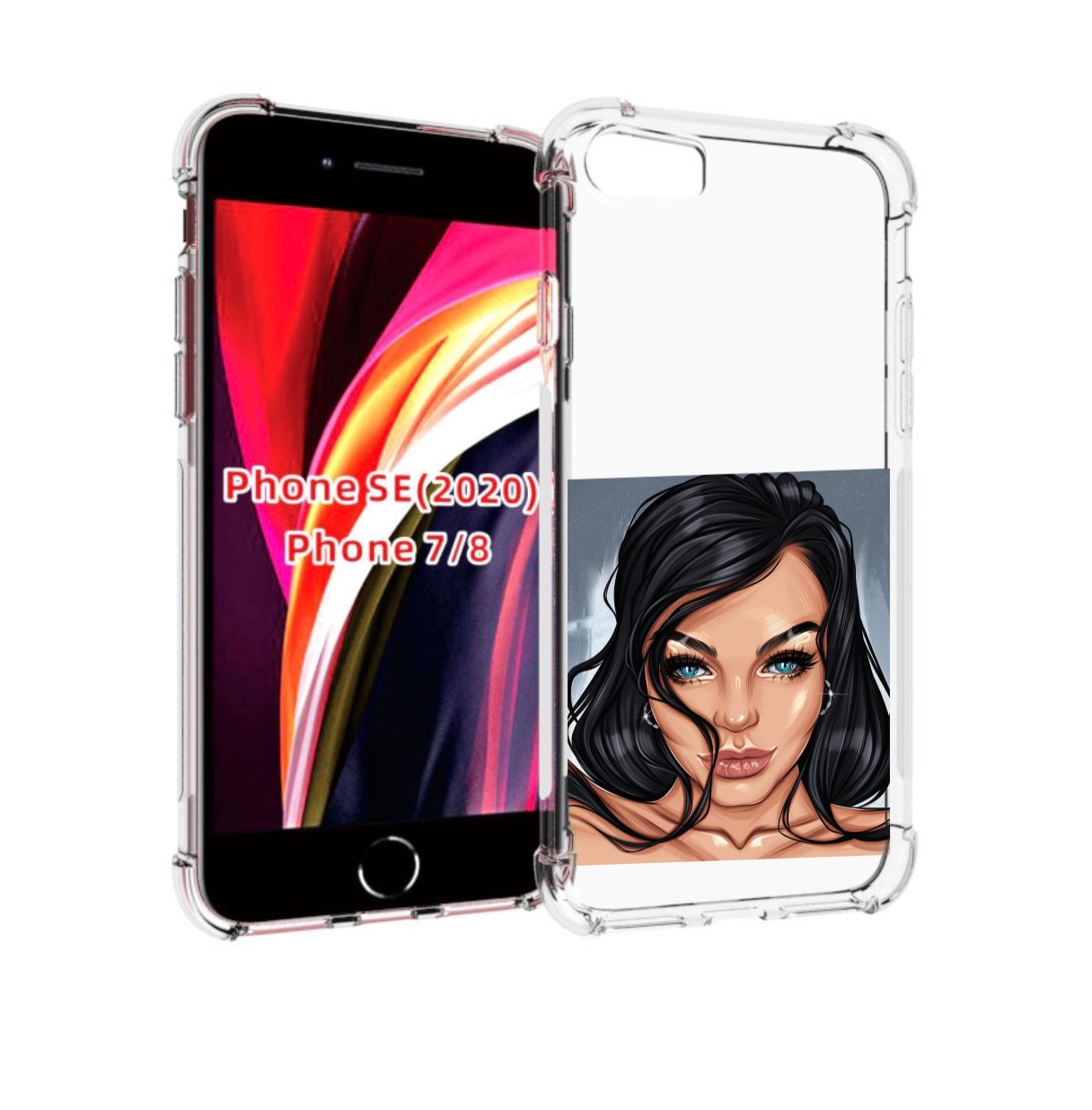 

Чехол MyPads голубые-глаза-у-брюнетки женский для iPhone 7 4.7 / iPhone 8, Прозрачный, Tocco