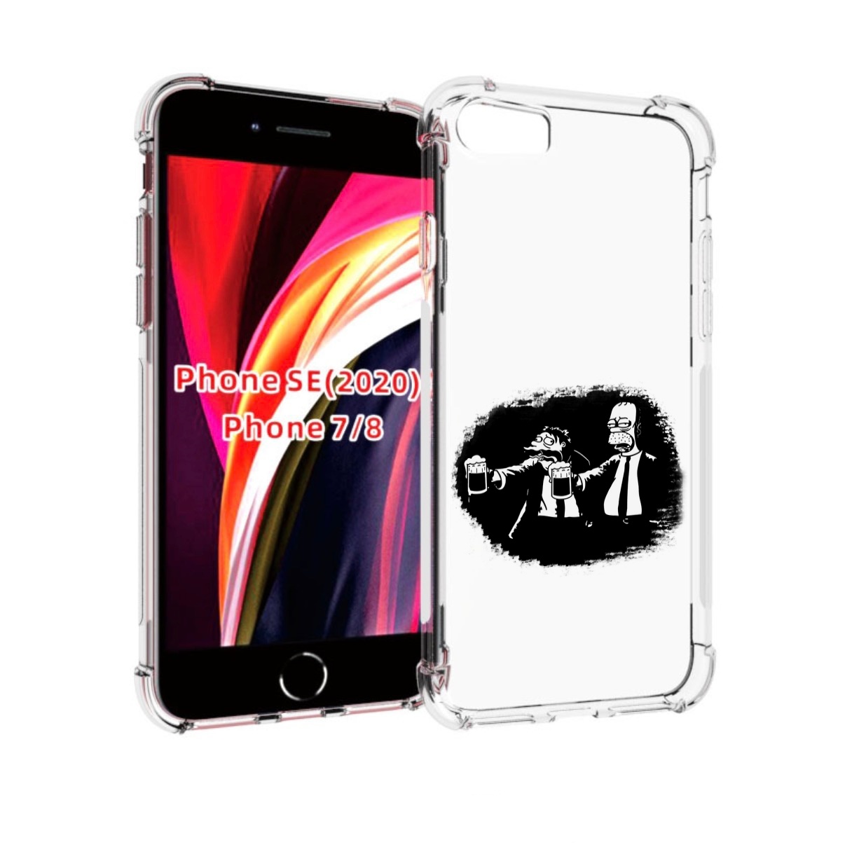 

Чехол MyPads гомер пьет для iPhone 7 4.7 / iPhone 8 / iPhone SE 2 (2020), Прозрачный, Tocco