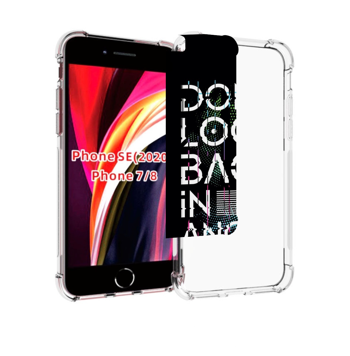 

Чехол MyPads графический-текст для iPhone 7 4.7 / iPhone 8 / iPhone SE 2 (2020), Прозрачный, Tocco