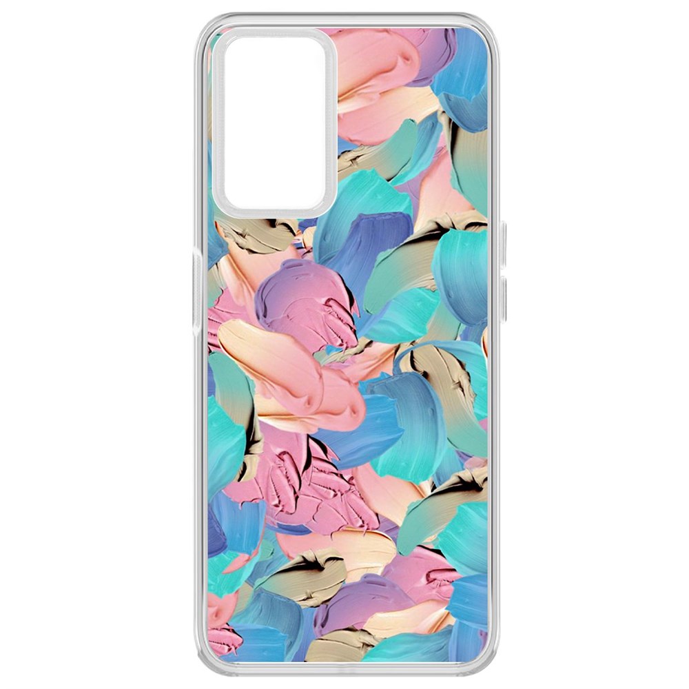 

Чехол-накладка Krutoff Clear Case Абстракт краска для Realme 9i, Прозрачный