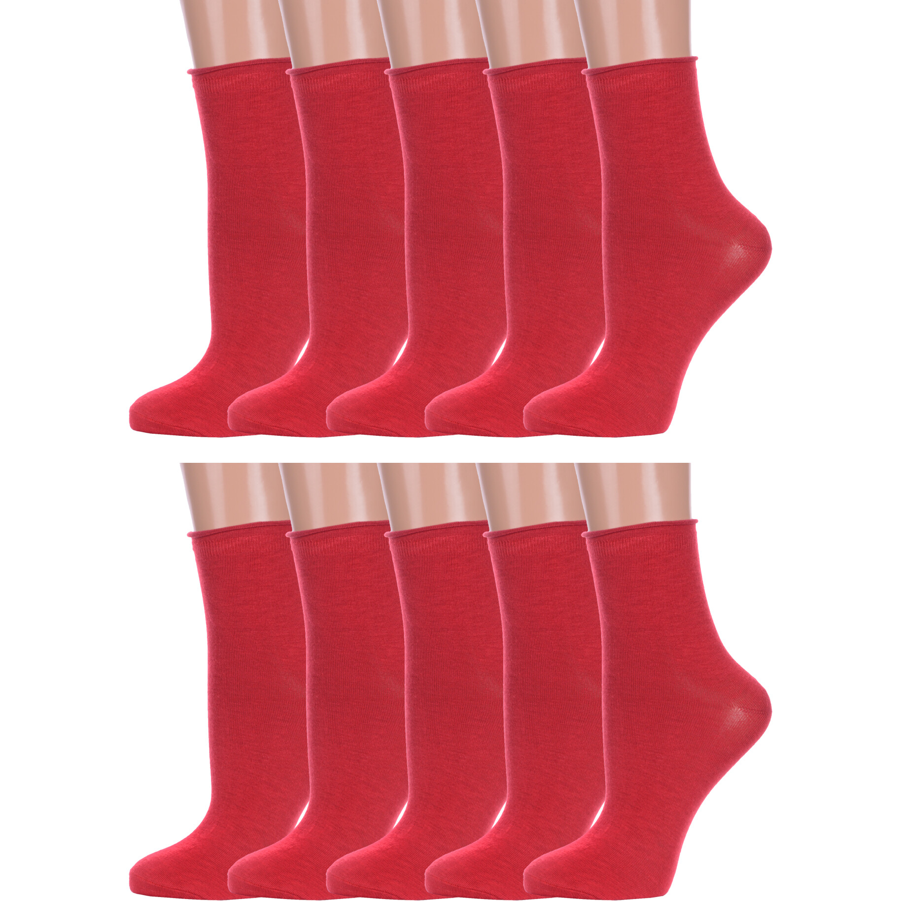 Комплект носков женских Hobby Line 10-Нжх бордовых 36-40, 10 пар