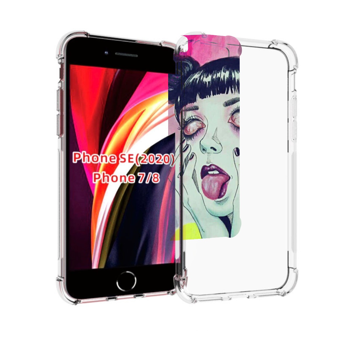 

Чехол MyPads девушка без зрачков для iPhone 7 4.7 / iPhone 8 / iPhone SE 2 (2020), Прозрачный, Tocco