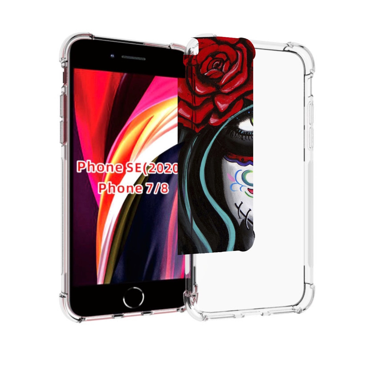 

Чехол MyPads девушка в масочке расписная женский для iPhone 7 4.7 / iPhone 8, Прозрачный, Tocco