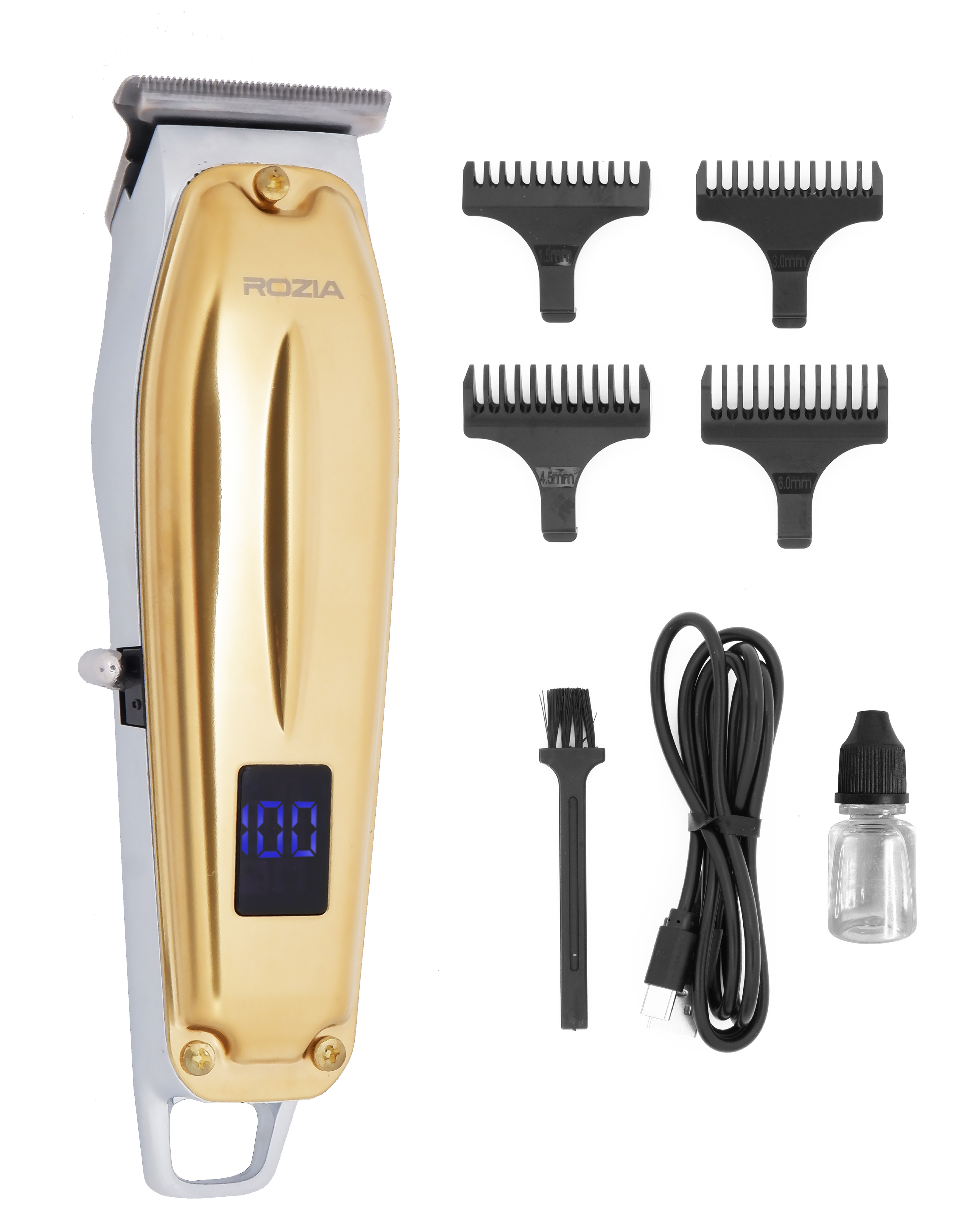 Машинка для стрижки волос Rozia HQ-355 золотистый машинка для стрижки волос rozia hq 233 золотистый