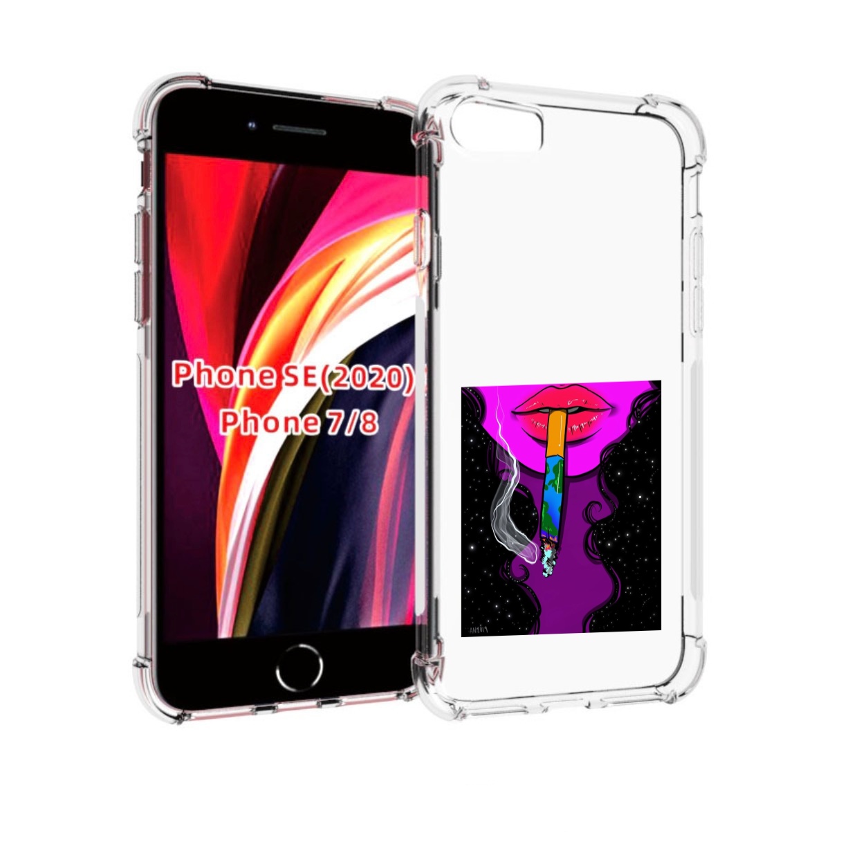 

Чехол MyPads девушка курит землю женский для iPhone 7 4.7 / iPhone 8 / iPhone SE 2, Прозрачный, Tocco