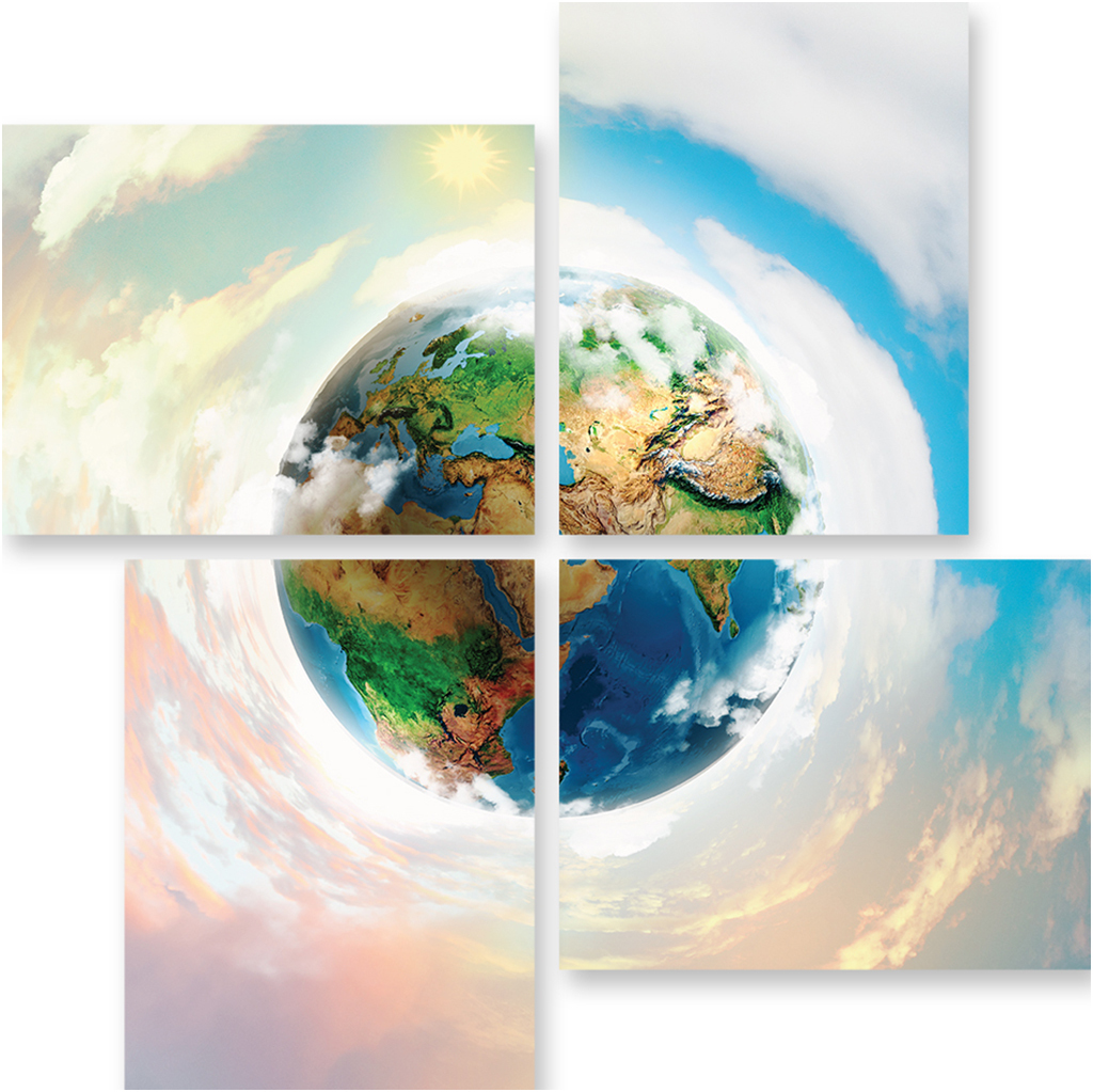 

Картина модульная на холсте Модулка Земля 90x90 см, 269
