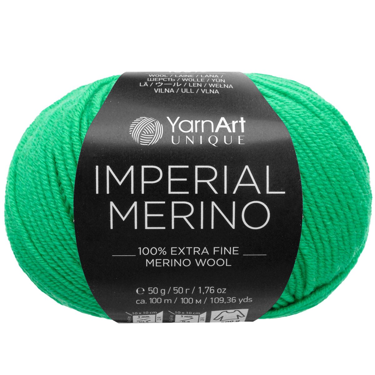 Пряжа для вязания YarnArt Imperial Merino 50г 100м меринос 3332 зеленый 10 мотков 3719₽