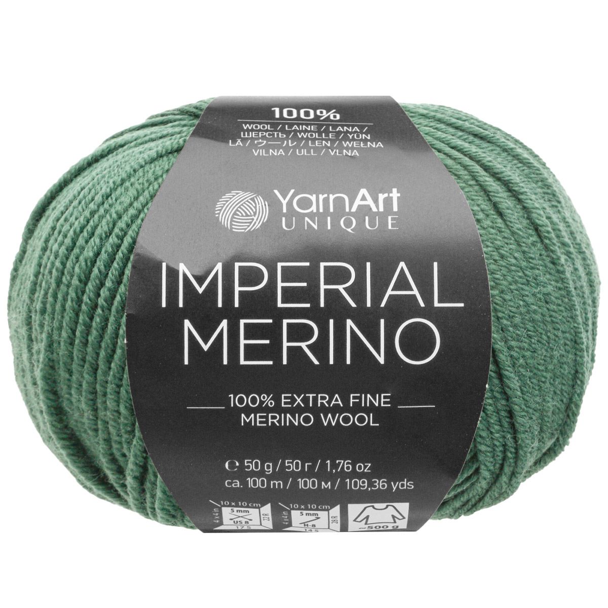 Пряжа для вязания YarnArt Imperial Merino 50г 100м меринос 3333 полынь 10 мотков 3719₽