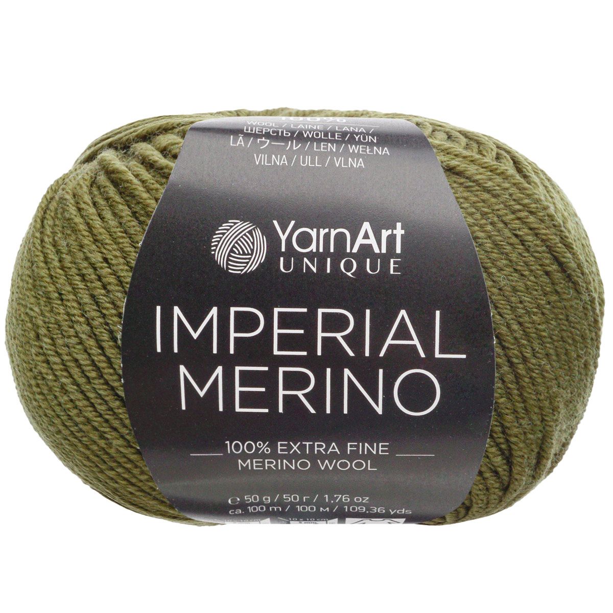 Пряжа для вязания YarnArt Imperial Merino 50г 100м меринос 3334 хаки 10 мотков 3719₽