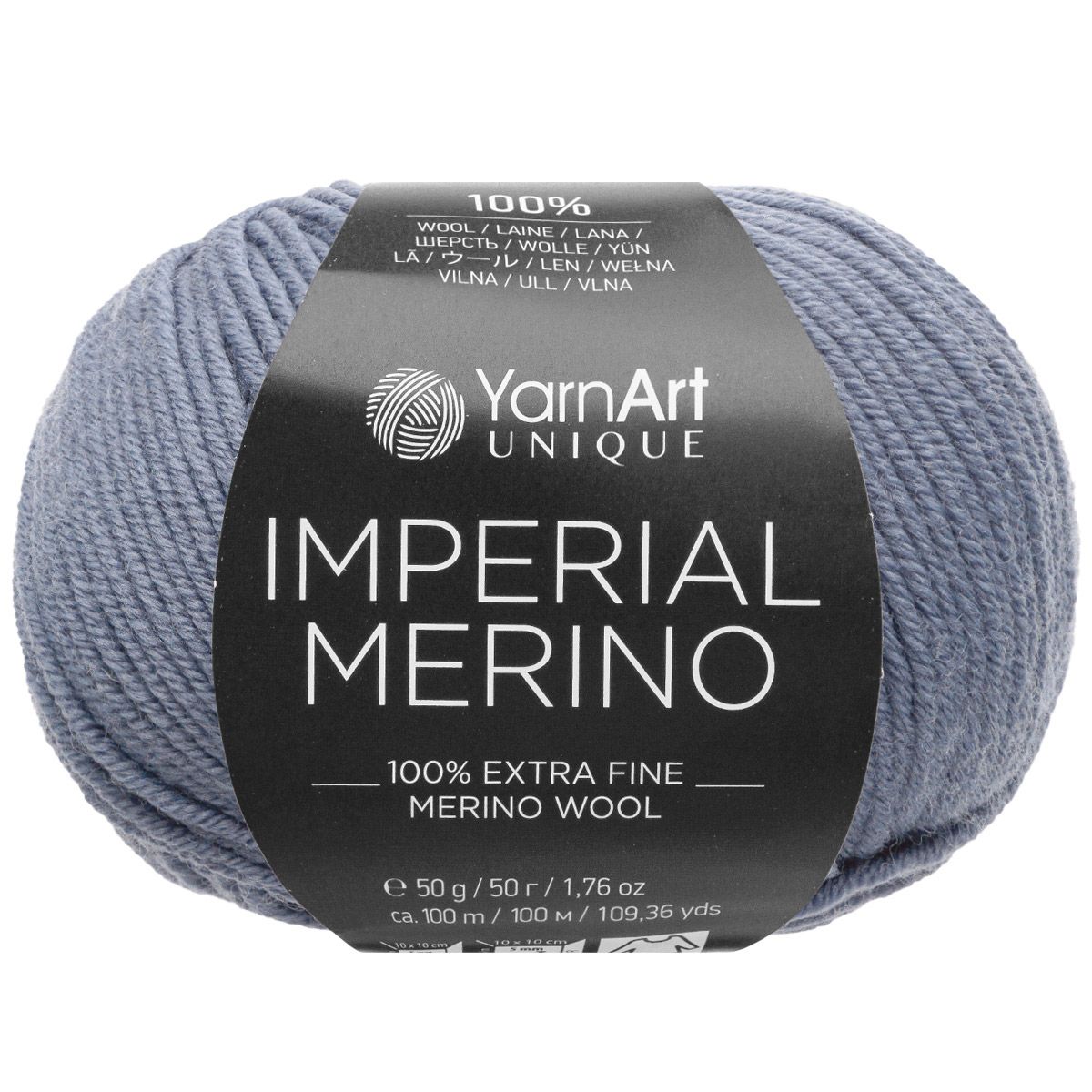 Пряжа для вязания YarnArt Imperial Merino 50г 100м 3336 серо-синий 10 мотков 3719₽