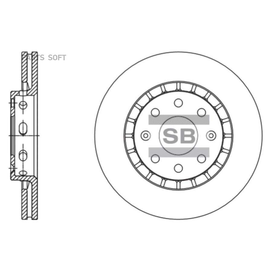 

Тормозной диск Sangsin brake SD3056