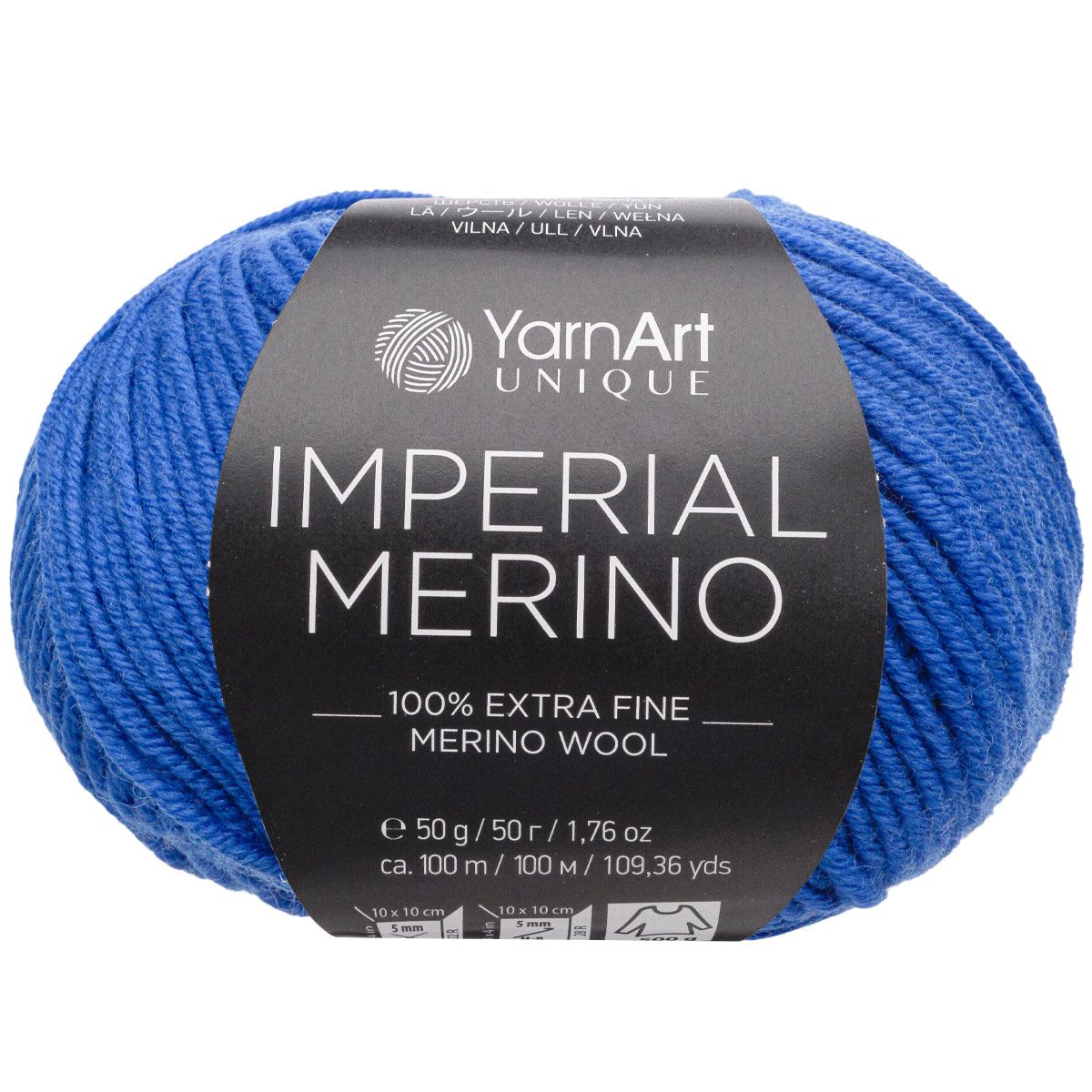 Пряжа для вязания YarnArt Imperial Merino 50г 100м меринос 3342 синий 10 мотков 3719₽