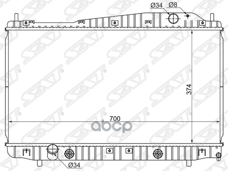 

Радиатор Daewoo Magnus/Chevrolet Evanda 1.8/2.0 02-/Tosca/Epica 2.0/2.5 06- Sat арт. DW000