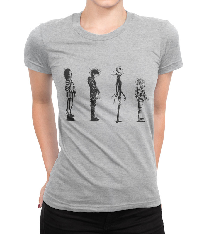 

Футболка женская Dream Shirts Тим Бертон серая S, Серый, "Тим Бертон"