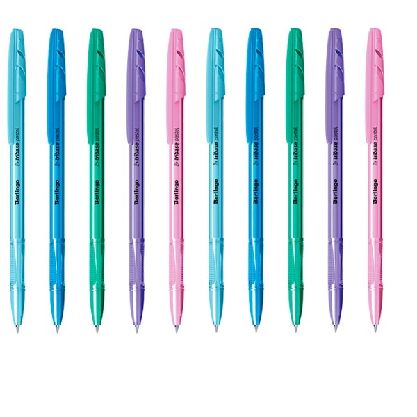 

Ручка шариковая Berlingo Tribase Pastel синяя, 0,7мм, 10 штук