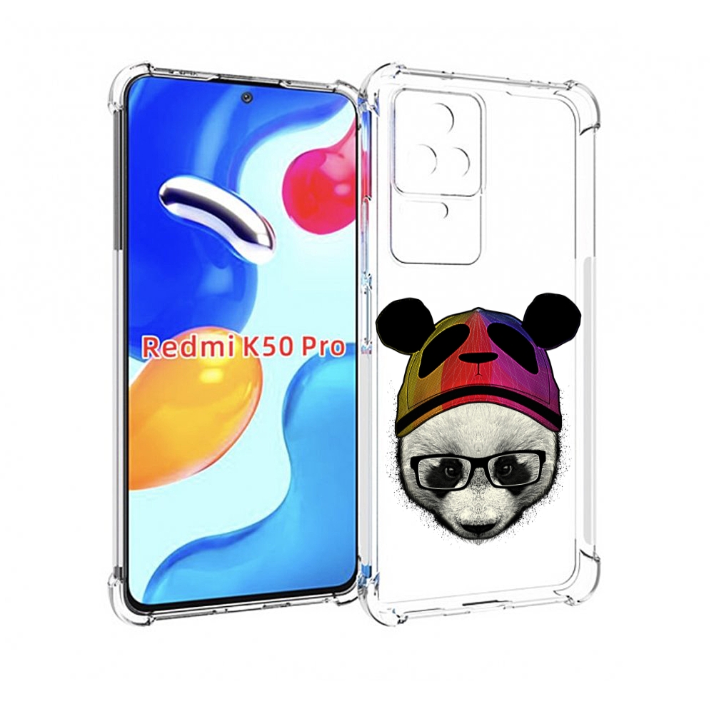 

Чехол MyPads Панда в шапке для Xiaomi Redmi K50/K50 Pro, Прозрачный, Tocco