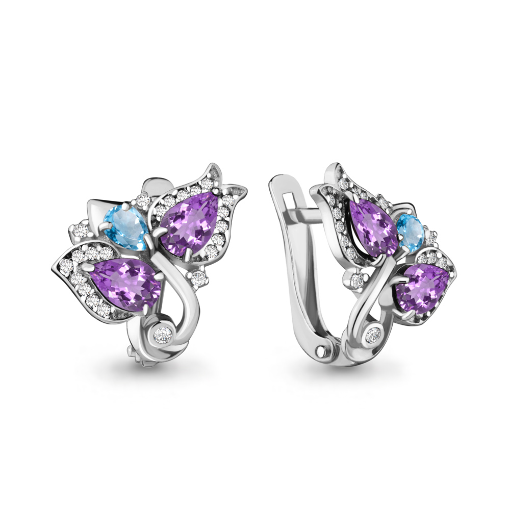 

Серьги из серебра с топазом Aquamarine 4488030А_925_р, 4488030А_925_р