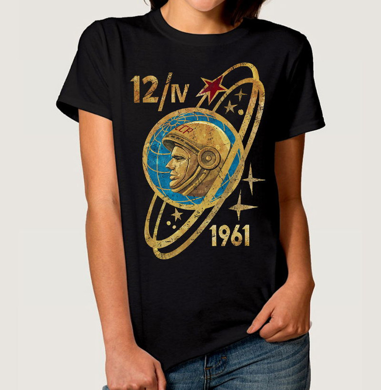 

Футболка женская Dream Shirts Юрий Гагарин черная M, Черный, "Юрий Гагарин"