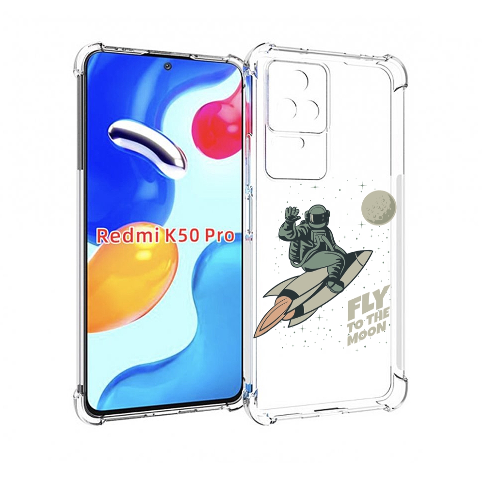 

Чехол MyPads Полет-на-Луну для Xiaomi Redmi K50/K50 Pro, Прозрачный, Tocco