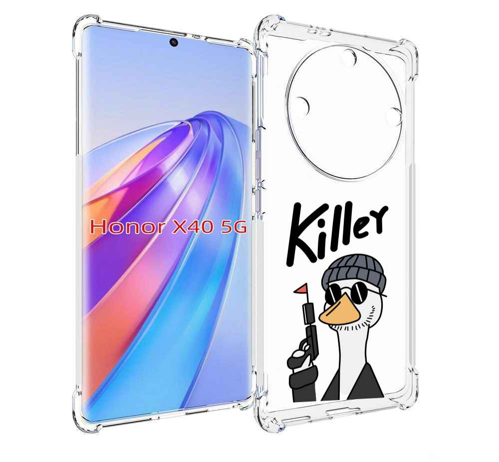 

Чехол MyPads гусь-с-пистолет для Honor X40, Прозрачный, Tocco