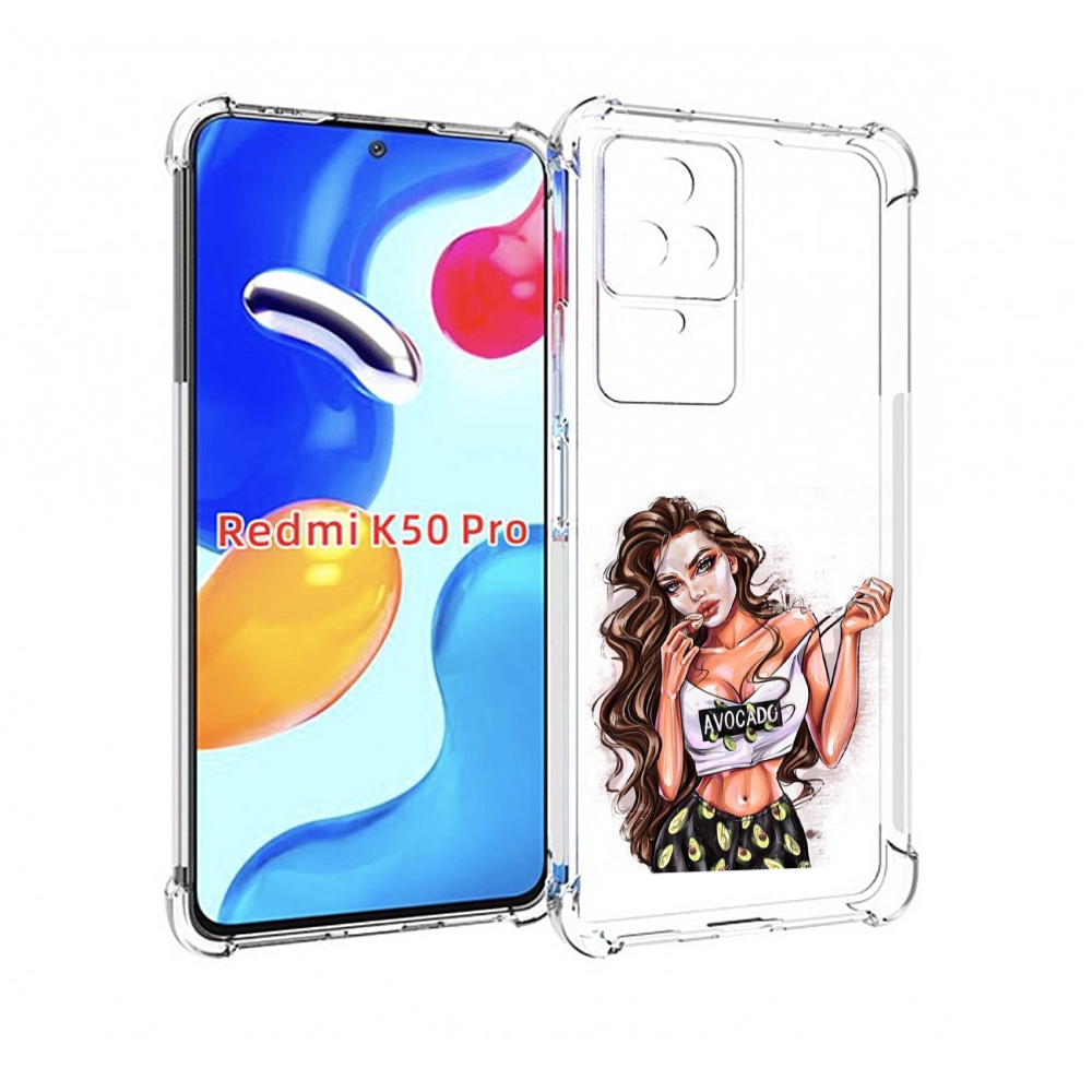 

Чехол MyPads Продукты на дом с доставкой женский для Xiaomi Redmi K50/K50 Pro, Прозрачный, Tocco